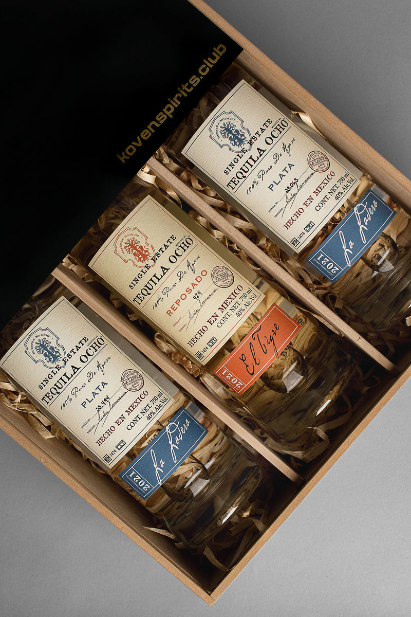 Paquete Tequila Ocho (Tres Tequilas) Koven Spirits
