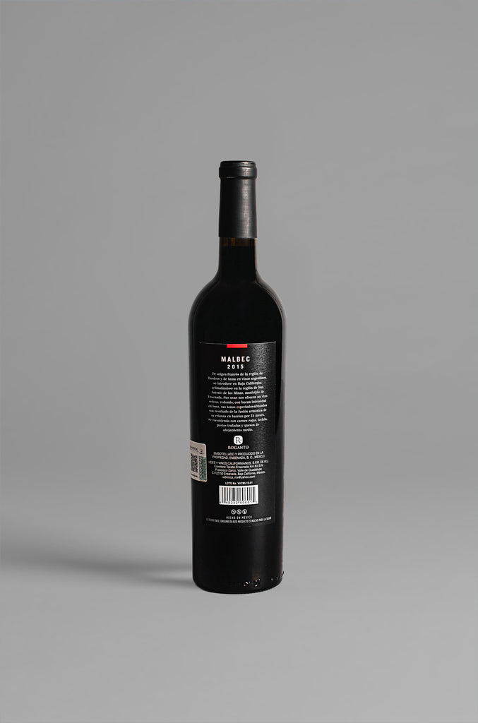 Vino TINTO MALBEC 2015. Roganto kovenspirits